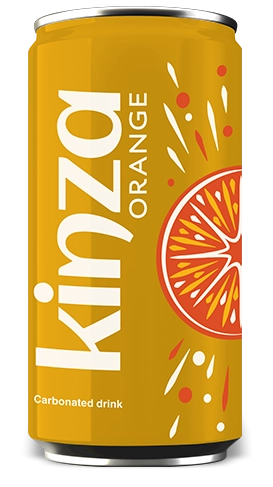 Kinza orange carbonated drink can